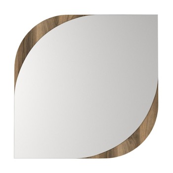 Καθρέπτης τοίχου Lava Μegapap χρώμα καρυδί 70x2,2x70εκ.