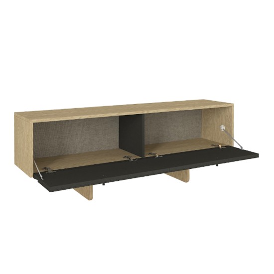 Έπιπλο τηλεόρασης Lava Megapap χρώμα rota oak - ανθρακί 150x35x51,3εκ. Έπιπλο τηλεόρασης Lava Megapap χρώμα rota oak - ανθρακί 150x35x51,3εκ.