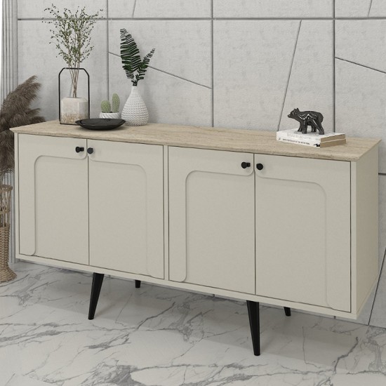 Μπουφές Sevilla Megapap χρώμα sandstone - travertine 150x44,6x72,2εκ. Μπουφές Sevilla Megapap χρώμα sandstone - travertine 150x44,6x72,2εκ.