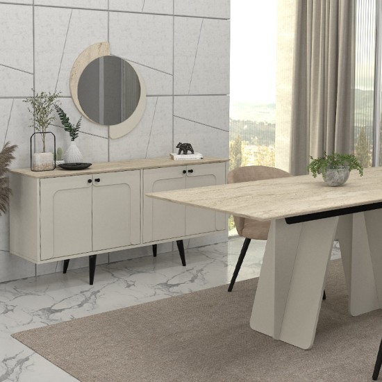 Μπουφές Sevilla Megapap χρώμα sandstone - travertine 150x44,6x72,2εκ. Μπουφές Sevilla Megapap χρώμα sandstone - travertine 150x44,6x72,2εκ.
