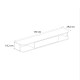 Έπιπλο τηλεόρασης επιτοίχιο Cross Megapap με LED χρώμα sepet oak - sandstone 150x29,6x19,2εκ.