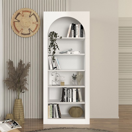 Βιβλιοθήκη Voila Megapap χρώμα λευκό 74x35x180εκ. Βιβλιοθήκη Voila Megapap χρώμα λευκό 74x35x180εκ.