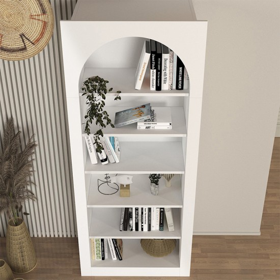 Βιβλιοθήκη Voila Megapap χρώμα λευκό 74x35x180εκ. Βιβλιοθήκη Voila Megapap χρώμα λευκό 74x35x180εκ.