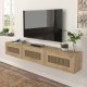 Έπιπλο τηλεόρασης επιτοίχιο Samuel Megapap χρώμα sapphire oak 180x31,4x28,6εκ. Έπιπλο τηλεόρασης επιτοίχιο Samuel Megapap χρώμα sapphire oak 180x31,4x28,6εκ.