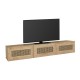 Έπιπλο τηλεόρασης επιτοίχιο Samuel Megapap χρώμα sapphire oak 180x31,4x28,6εκ. Έπιπλο τηλεόρασης επιτοίχιο Samuel Megapap χρώμα sapphire oak 180x31,4x28,6εκ.