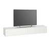 Έπιπλο τηλεόρασης επιτοίχιο Espanse Megapap χρώμα λευκό 241,8x31,7x30εκ.