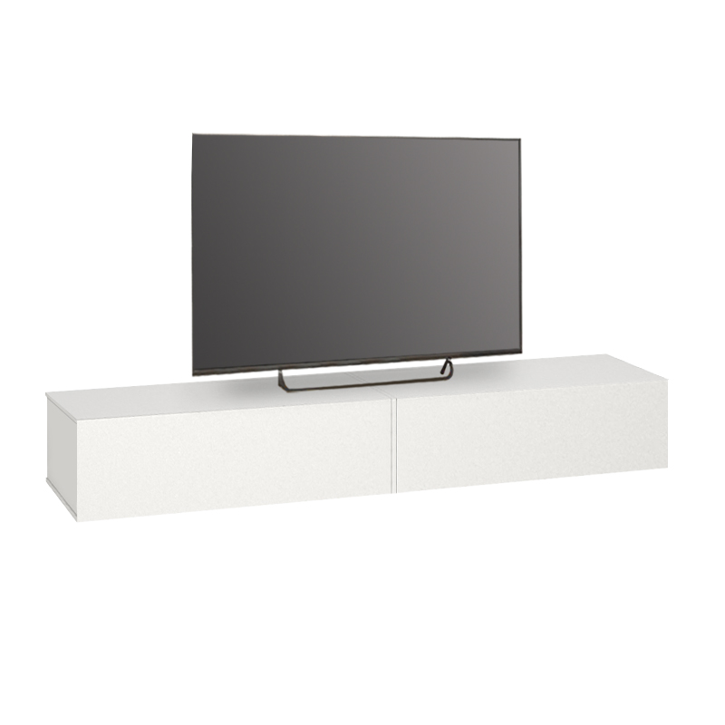 Έπιπλο τηλεόρασης επιτοίχιο Espanse Megapap χρώμα λευκό 241,8x31,7x30εκ.