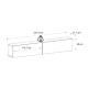 Έπιπλο τηλεόρασης επιτοίχιο Espanse Megapap χρώμα sapphire oak 241,8x31,7x30εκ. Έπιπλο τηλεόρασης επιτοίχιο Espanse Megapap χρώμα sapphire oak 241,8x31,7x30εκ.