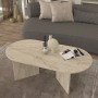 Τραπεζάκι σαλονιού Cortado Megapap χρώμα travertine 120x60x39,6εκ.