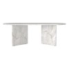 Τραπεζάκι σαλονιού Cortado Megapap χρώμα λευκό εφέ μαρμάρου 120x60x39,6εκ.