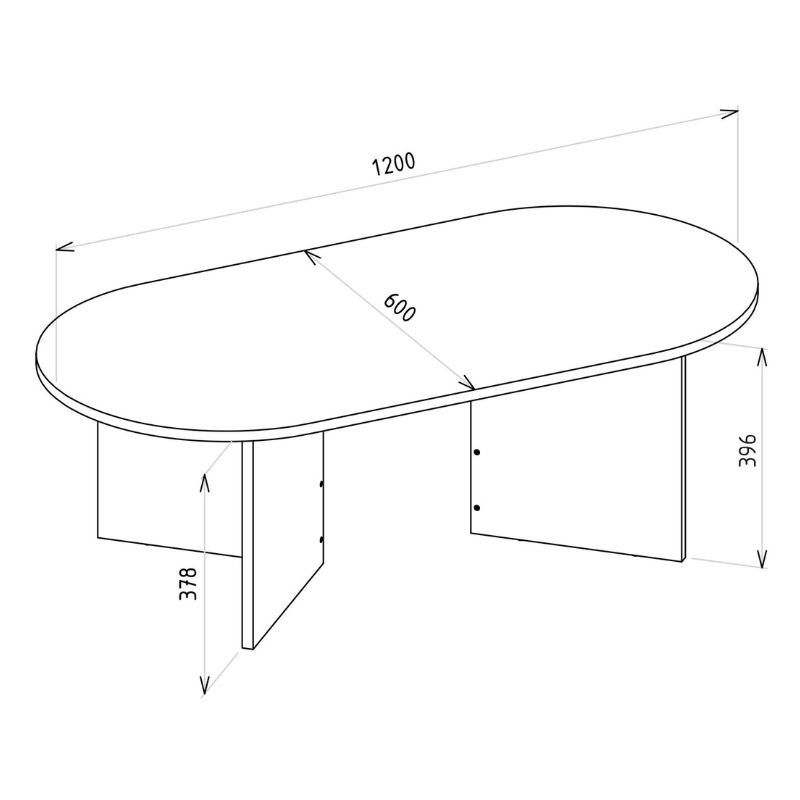 Τραπεζάκι σαλονιού Cortado Megapap χρώμα λευκό εφέ μαρμάρου 120x60x39,6εκ.