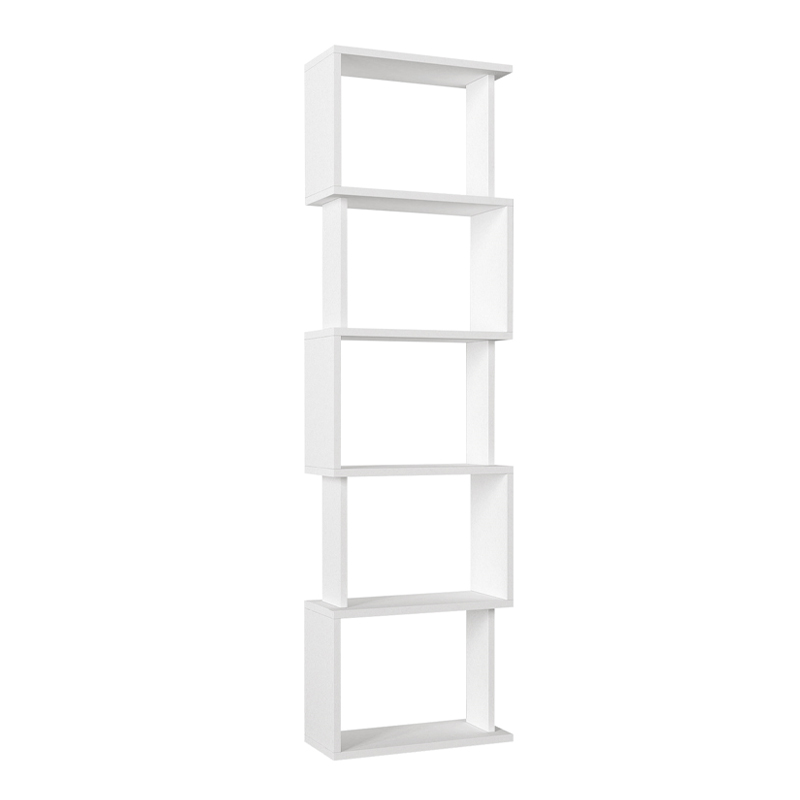 Βιβλιοθήκη Alvina Megapap χρώμα λευκό 45x19,6x158,8εκ.