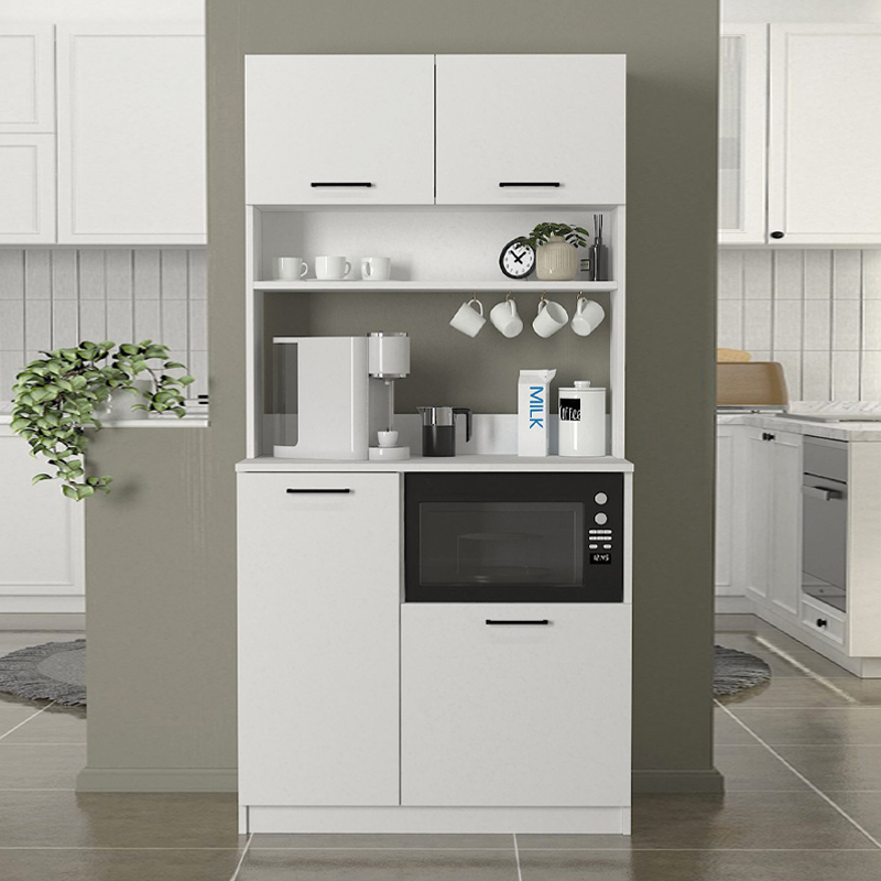 Έπιπλο κουζίνας Tuco 2 Megapap χρώμα λευκό 90x40x180εκ.