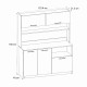 Έπιπλο κουζίνας Tuco 3 Megapap χρώμα λευκό 123,8x40x180εκ. Έπιπλο κουζίνας Tuco 3 Megapap χρώμα λευκό 123,8x40x180εκ.