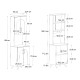 Έπιπλο κουζίνας Kalira 2 Megapap χρώμα λευκό - rota oak 60x40x196εκ.