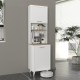 Έπιπλο κουζίνας Potter 1 Megapap χρώμα λευκό - rota oak 53,4x39,6x196,1εκ.
