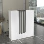 Γραφείο υποδοχής - reception Hola Megapap χρώμα λευκό - ανθρακί 93,6x45,2x110,3εκ.