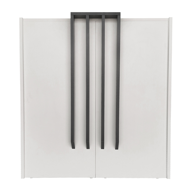 Γραφείο υποδοχής - reception Hola Megapap χρώμα λευκό - ανθρακί 93,6x45,2x110,3εκ.