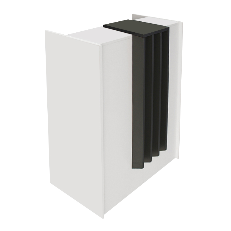 Γραφείο υποδοχής - reception Hola Megapap χρώμα λευκό - ανθρακί 93,6x45,2x110,3εκ.