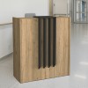 Γραφείο υποδοχής - reception Hola Megapap χρώμα sepet oak - ανθρακί 93,6x45,2x110,3εκ.