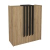 Γραφείο υποδοχής - reception Hola Megapap χρώμα sepet oak - ανθρακί 93,6x45,2x110,3εκ.