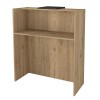 Γραφείο υποδοχής - reception Hola Megapap χρώμα sepet oak - ανθρακί 93,6x45,2x110,3εκ.