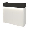 Γραφείο υποδοχής - reception Wilko Megapap με LED χρώμα λευκό - ανθρακί 113,6x42x110εκ.