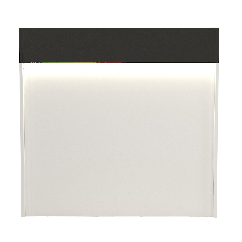 Γραφείο υποδοχής - reception Wilko Megapap με LED χρώμα λευκό - ανθρακί 113,6x42x110εκ.