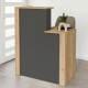 Γραφείο υποδοχής - reception Enter Megapap χρώμα sepet oak - ανθρακί 86,9x40x110,3εκ. Γραφείο υποδοχής - reception Enter Megapap χρώμα sepet oak - ανθρακί 86,9x40x110,3εκ.