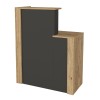 Γραφείο υποδοχής - reception Enter Megapap χρώμα sepet oak - ανθρακί 86,9x40x110,3εκ.