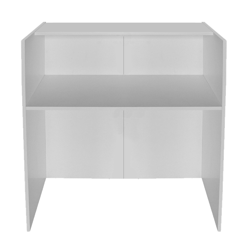 Γραφείο υποδοχής - reception Aloha Megapap με LED χρώμα λευκό - ανθρακί 95,5x40x110,3εκ.