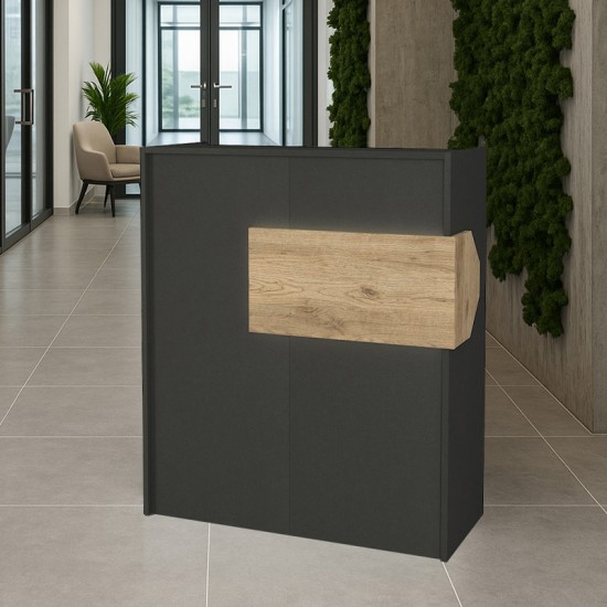 Γραφείο υποδοχής - reception Aloha Megapap με LED χρώμα ανθρακί - sepet oak 95,5x40x110,3εκ. Γραφείο υποδοχής - reception Aloha Megapap με LED χρώμα ανθρακί - sepet oak 95,5x40x110,3εκ.