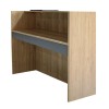 Γραφείο υποδοχής - reception Navita Megapap με LED χρώμα sepet oak - ανθρακί 113,6x42x111,8εκ.