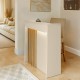 Γραφείο υποδοχής - reception Karibu Megapap με LED χρώμα sandstone - sepet oak 90x40x100εκ.