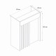 Γραφείο υποδοχής - reception Karibu Megapap με LED χρώμα ανθρακί - sepet oak 90x40x100εκ.