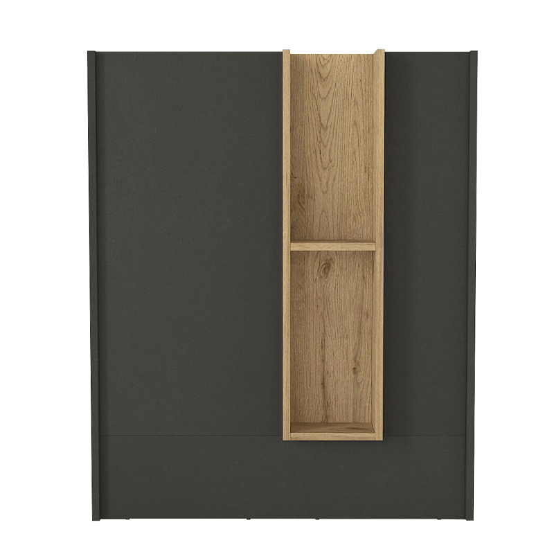 Γραφείο υποδοχής - reception Bonveno Megapap χρώμα ανθρακί - sepet oak 90x43,2x110εκ.
