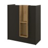 Γραφείο υποδοχής - reception Bonveno Megapap χρώμα ανθρακί - sepet oak 90x43,2x110εκ.