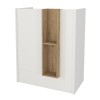 Γραφείο υποδοχής - reception Bonveno Megapap χρώμα λευκό - sepet oak 90x43,2x110εκ.
