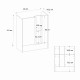 Γραφείο υποδοχής - reception Bonveno Megapap χρώμα λευκό - sepet oak 90x43,2x110εκ.