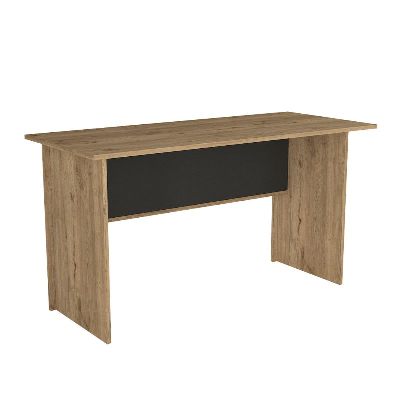 Γραφείο εργασίας Nika Megapap χρώμα sepet oak - ανθρακί 140x60x75εκ.