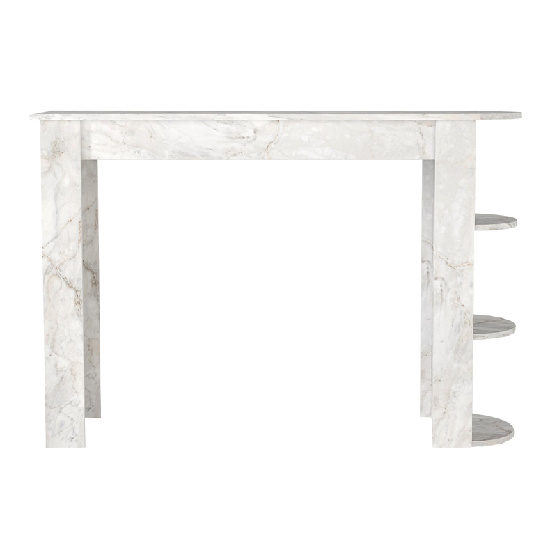 Τραπέζι μπαρ Vigne Megapap χρώμα λευκό εφέ μαρμάρου 150x51,6x101,8εκ.