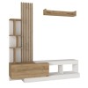 Σύνθεση τηλεόρασης Vermont Megapap χρώμα λευκό - sepet oak 180x40x193,8εκ.