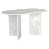 Τραπέζι Cortado Megapap χρώμα λευκό εφέ μαρμάρου 138x80x75εκ.