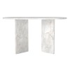 Τραπέζι Cortado Megapap χρώμα λευκό εφέ μαρμάρου 138x80x75εκ.