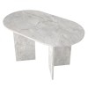 Τραπέζι Cortado Megapap χρώμα λευκό εφέ μαρμάρου 138x80x75εκ.