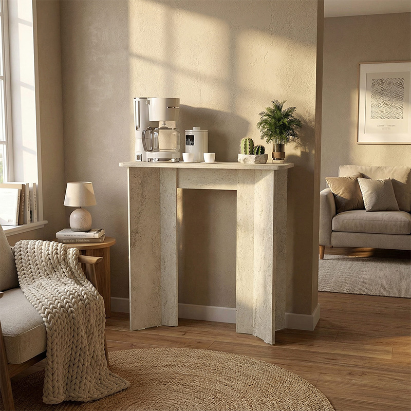 Κονσόλα Mara Megapap χρώμα travertine 90x29,6x91,8εκ.