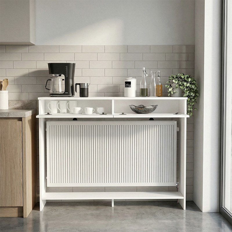 Κονσόλα - Κάλυμμα καλοριφέρ Opelya Megapap χρώμα λευκό 130x31,4x100εκ.