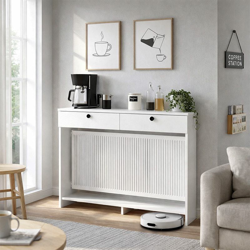 Κονσόλα - Κάλυμμα καλοριφέρ Opelya Megapap χρώμα λευκό 130x31,4x100εκ.