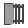 Κρεμάστρα τοίχου με καθρέπτη Folin Megapap χρώμα ανθρακί 90x4x90εκ.
