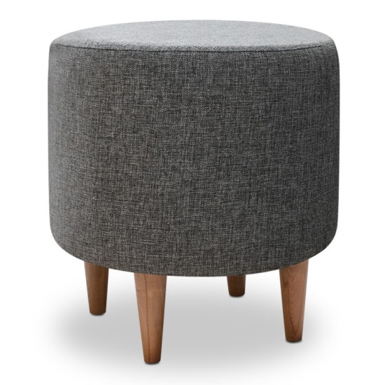 Σκαμπώ Liza Megapap υφασμάτινο χρώμα γκρι 40x40x42εκ. Σκαμπώ Liza Megapap υφασμάτινο χρώμα γκρι 40x40x42εκ.